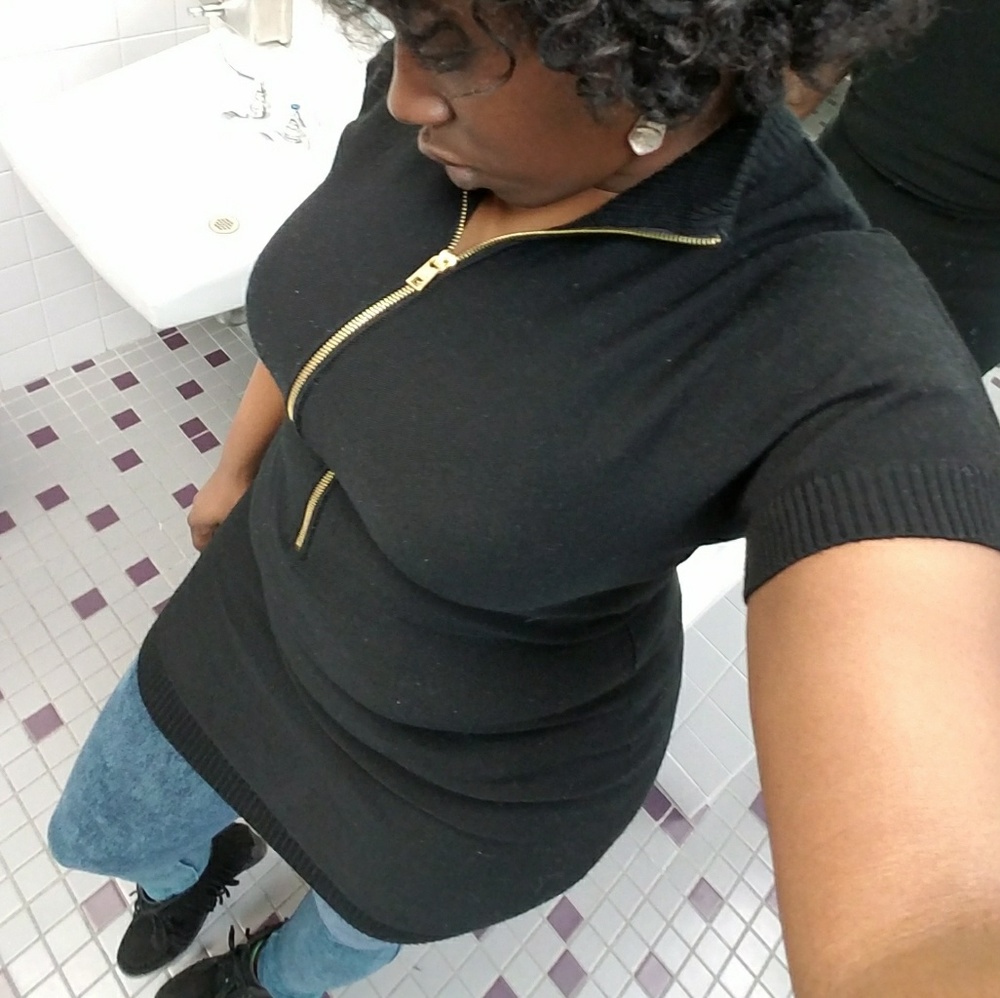 Black sweater shirtdress